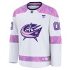 Columbus Blue Jackets Hockeydrakt Custom Fanatics Hockey Fights Cancer Practice 2024-25 Hvit - Herre